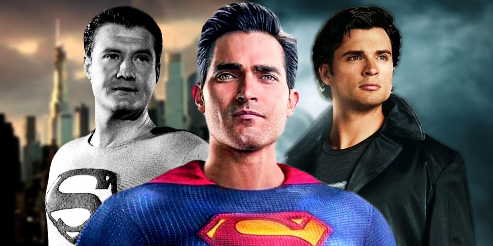Superman Actors on Network TV Tyler Hoechlin, George Reeves, and Tom Welling