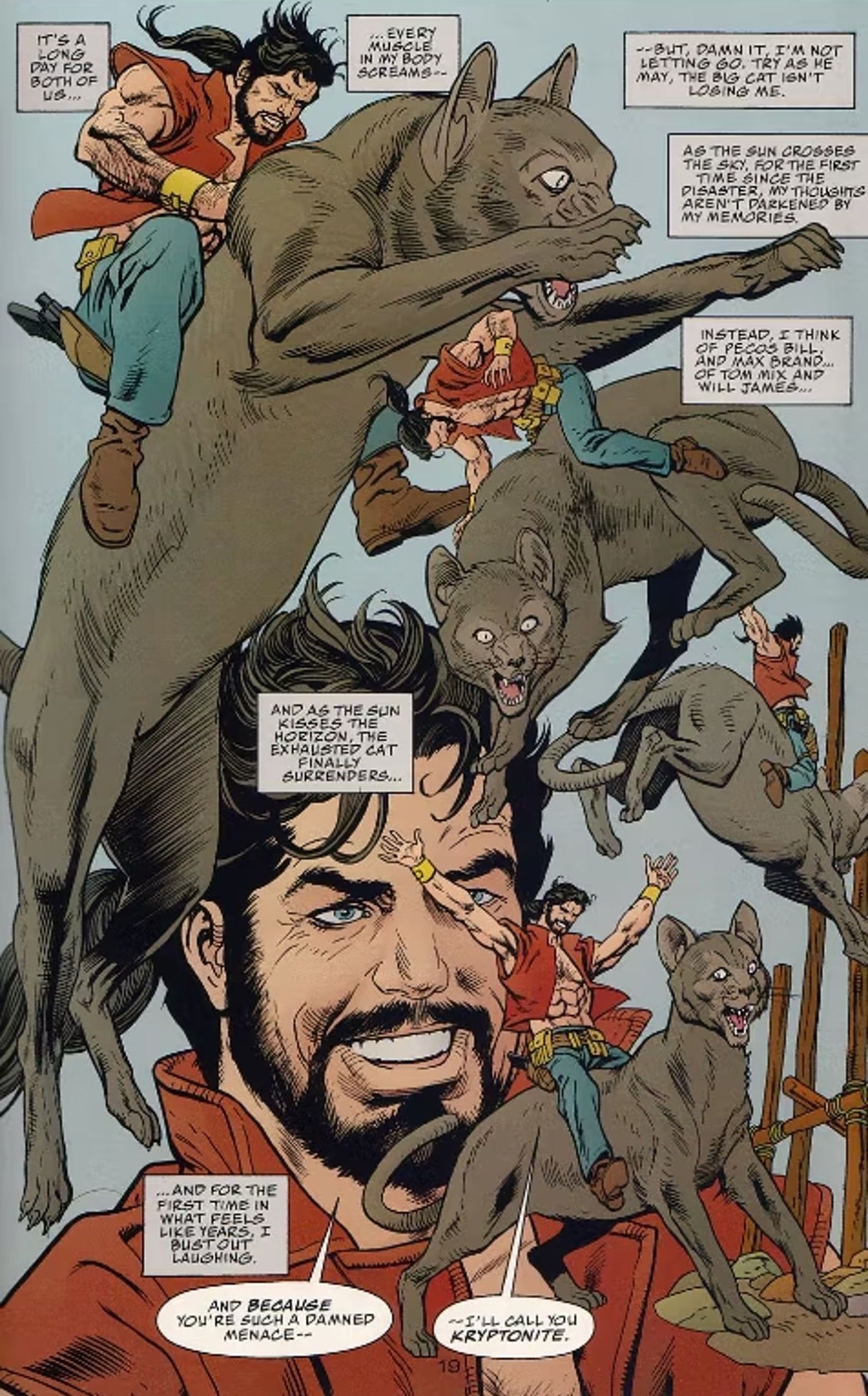 Superman y su gato Kryptonita del one-shot Distant Fires de 1998