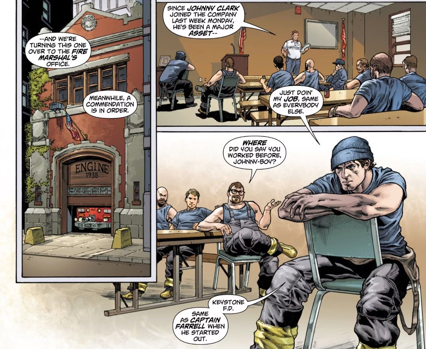 Superman Secret ID Johnny Clark Debuts as a Firefighter