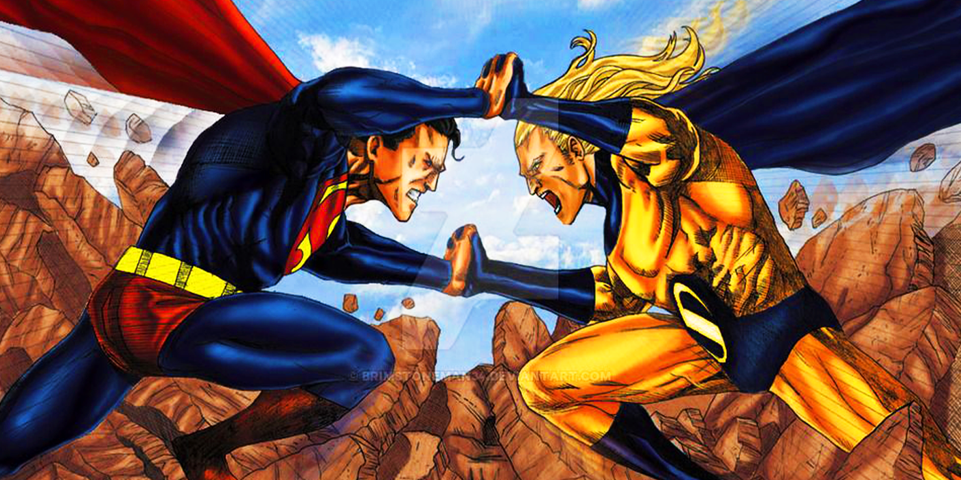 Superman vs. Sentinela na arte dos fãs da Marvel Comics