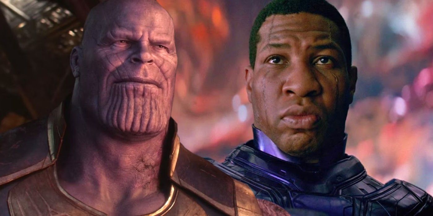 Thanos in Avengers: Infinity War and Kang in Ant-Man and the Wasp: Quantumania