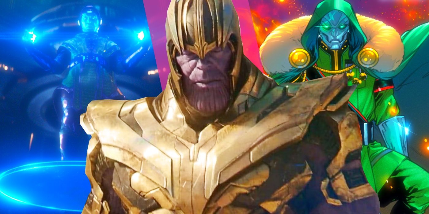 MCU Thanos and Kang with Marvel Comics Doctor Doom