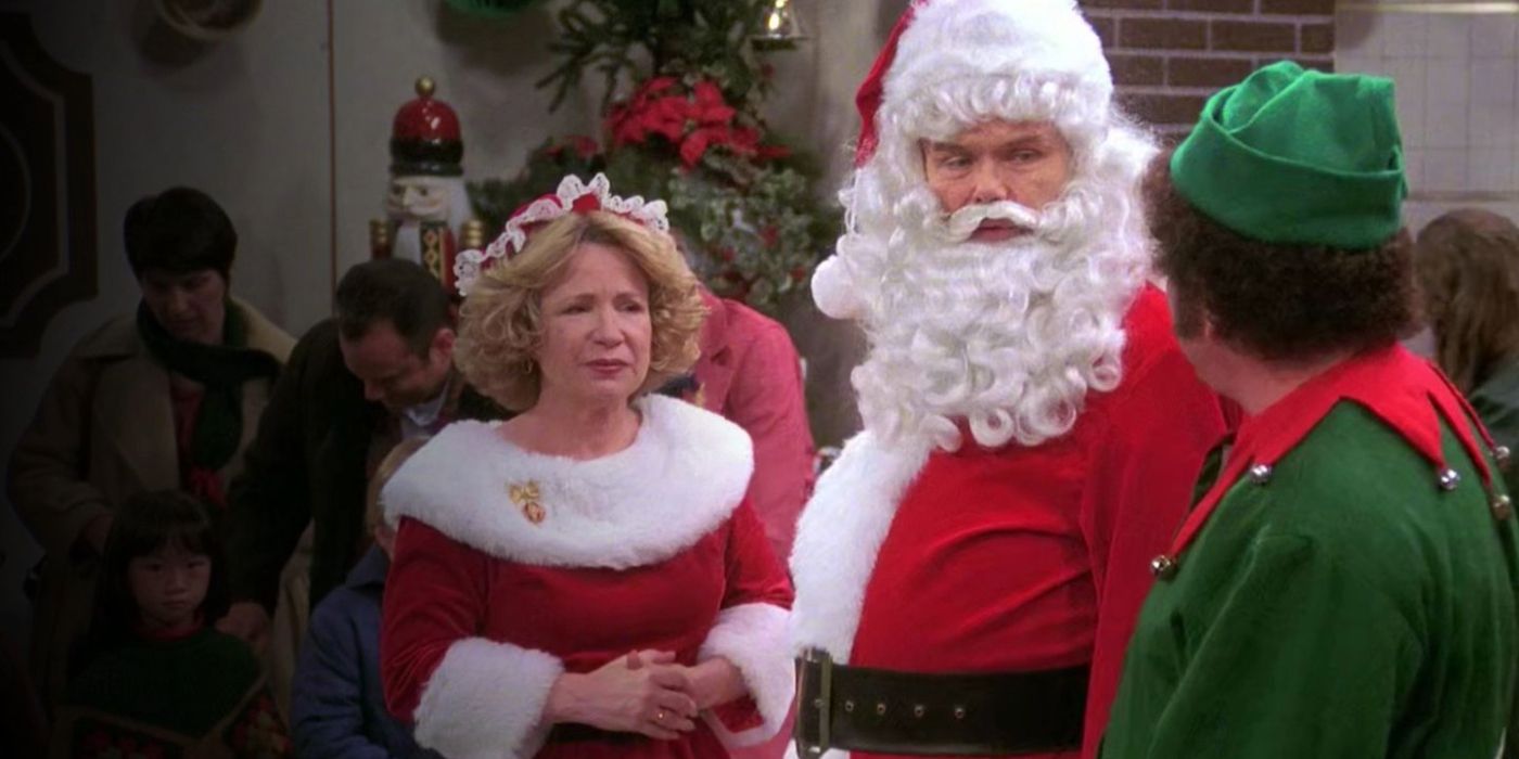 Red and Kitty Forman dressed as Mr. and Mrs. Claus in the episode of That '70s Show 