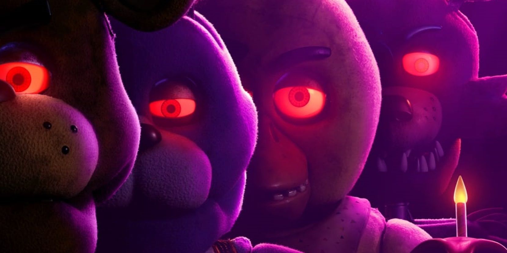 The animatronics with glowing eyes in the Five Nights at Freddy's movie