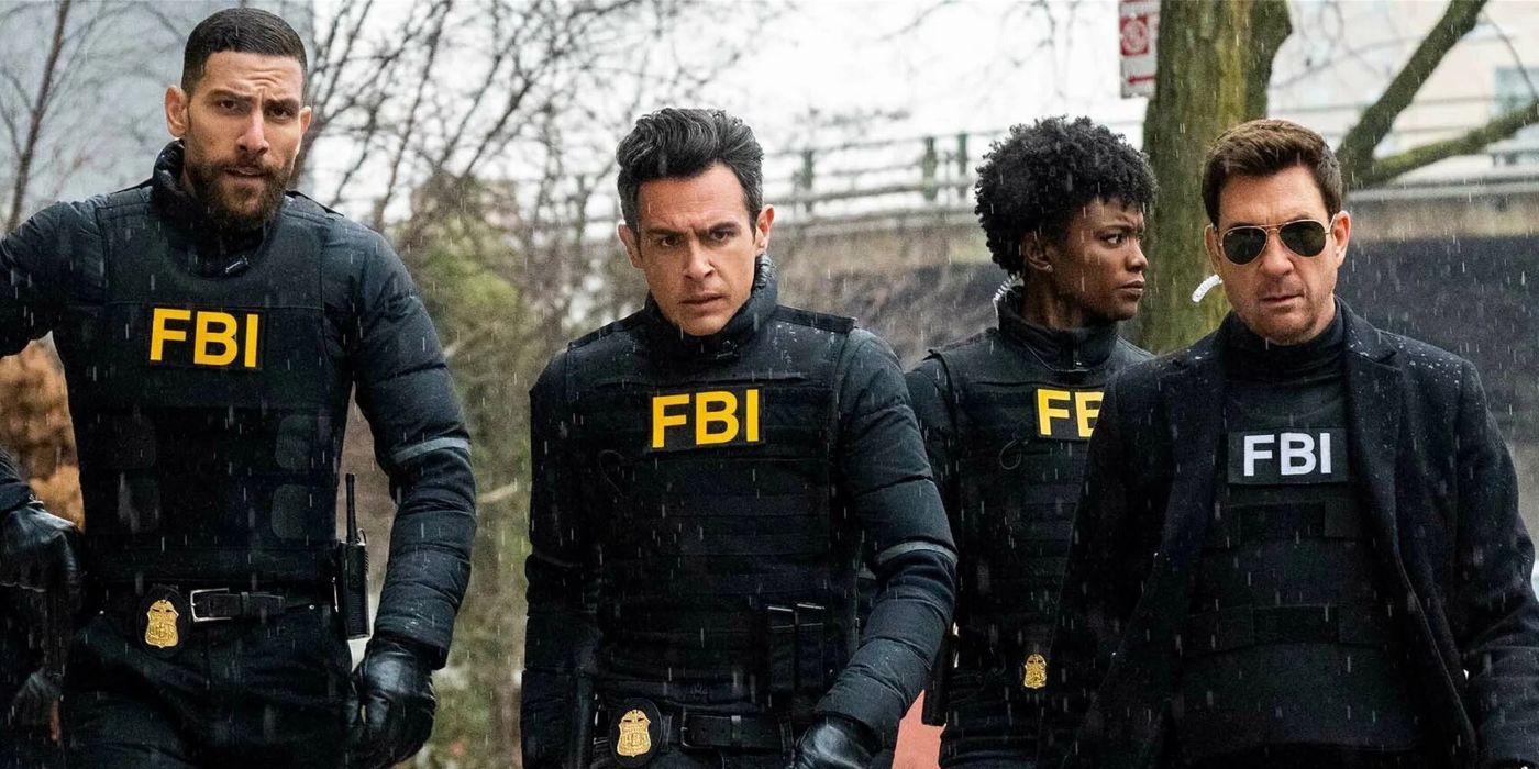 Omar, Stuart, Tiffany and Remy walking in tactical gear in FBI Most Wanted