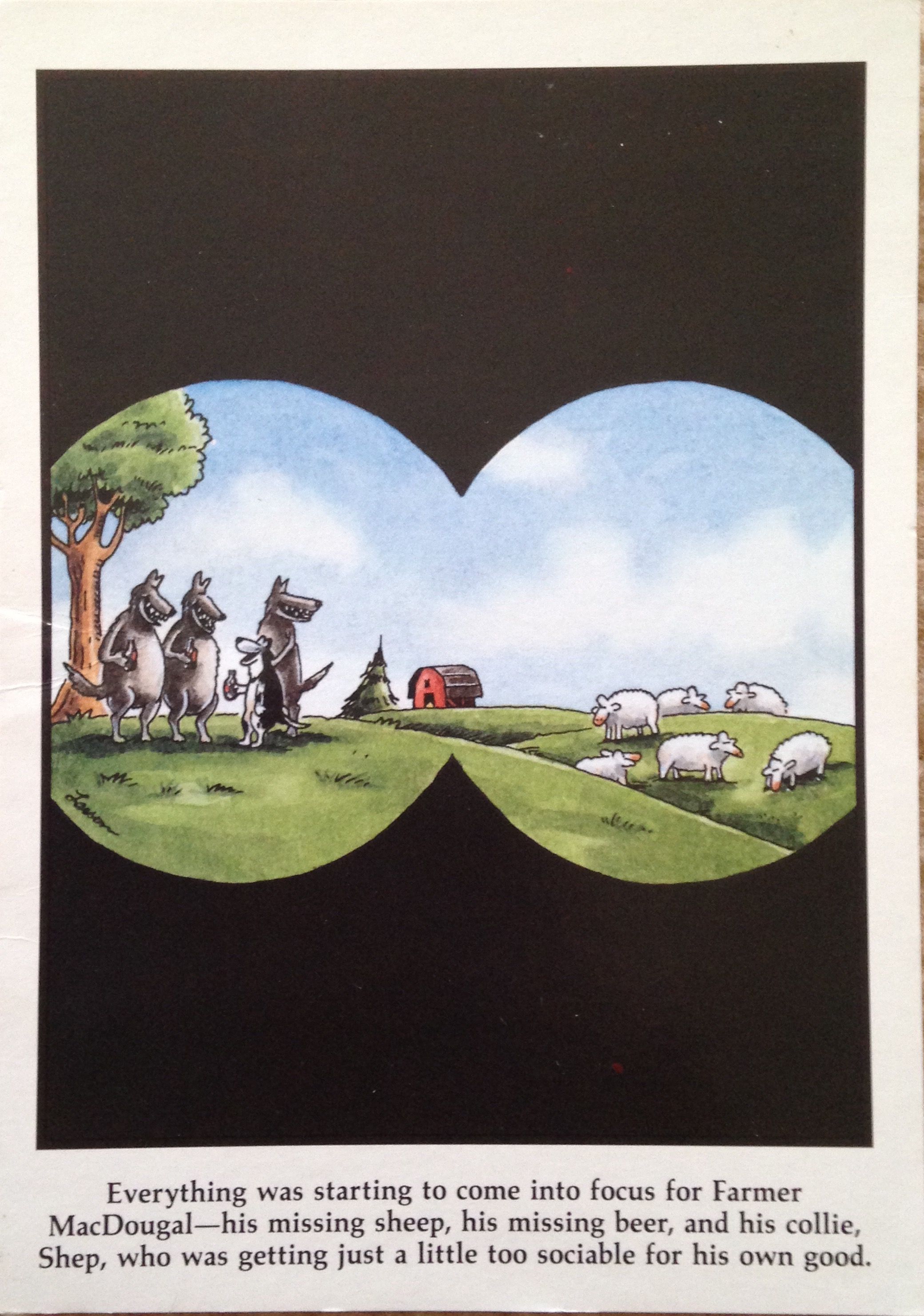 The Far Side: “Everything was starting to come into focus for Farmer MacDougal”