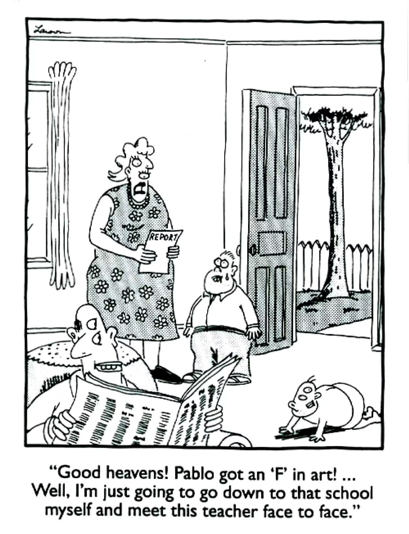 the far side picasso comic