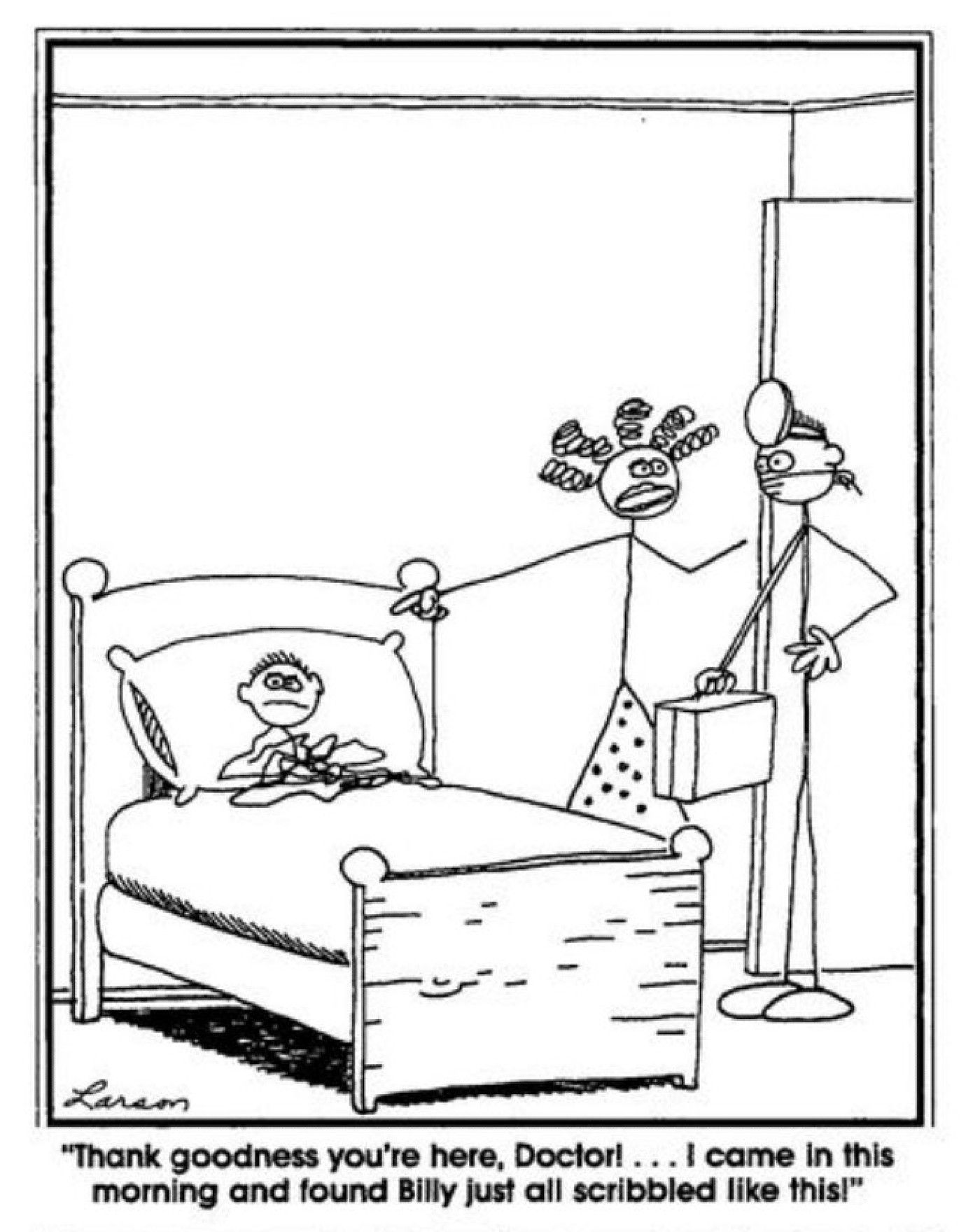 the far side scribbled