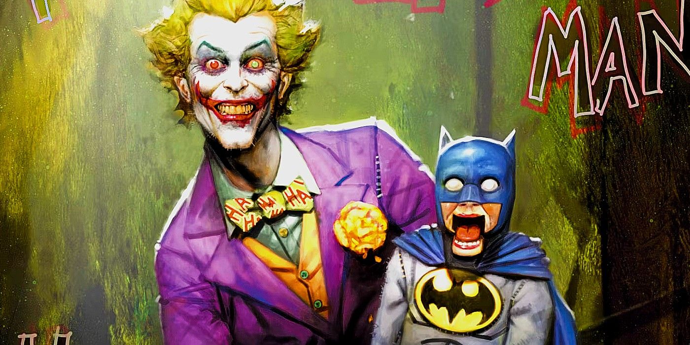 The Joker Holding a Batman Puppet
