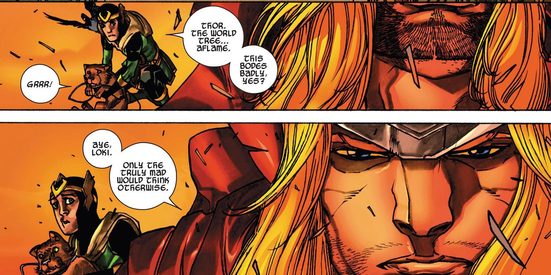 The Mighty Thor and Loki in Everything Burns