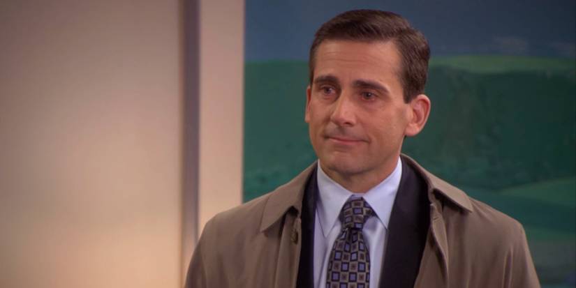 Michael Scott crying in Goodbye, Michael