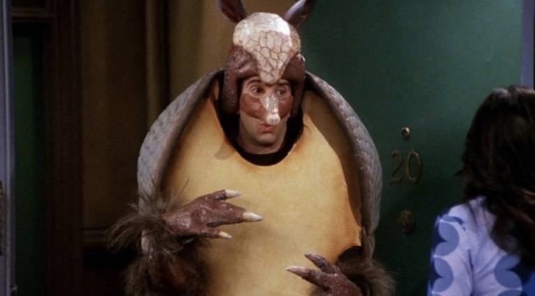 Ross Geller dressed as the Holiday Armadillo in Friends