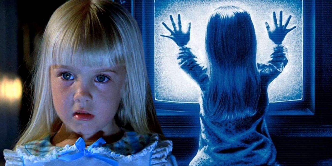 A composite image of Carol Anne from Poltergeist 