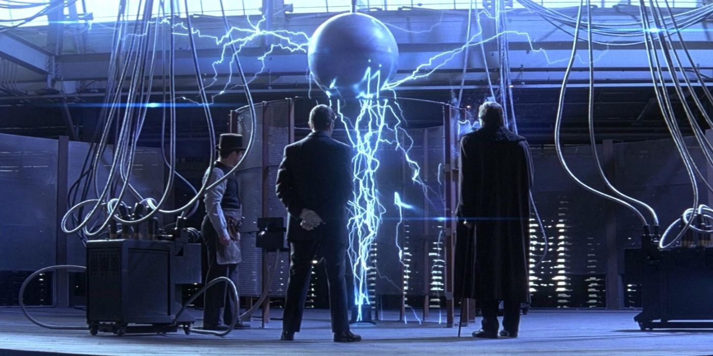 Hugh Jackman with the Tesla Coil in The Prestige