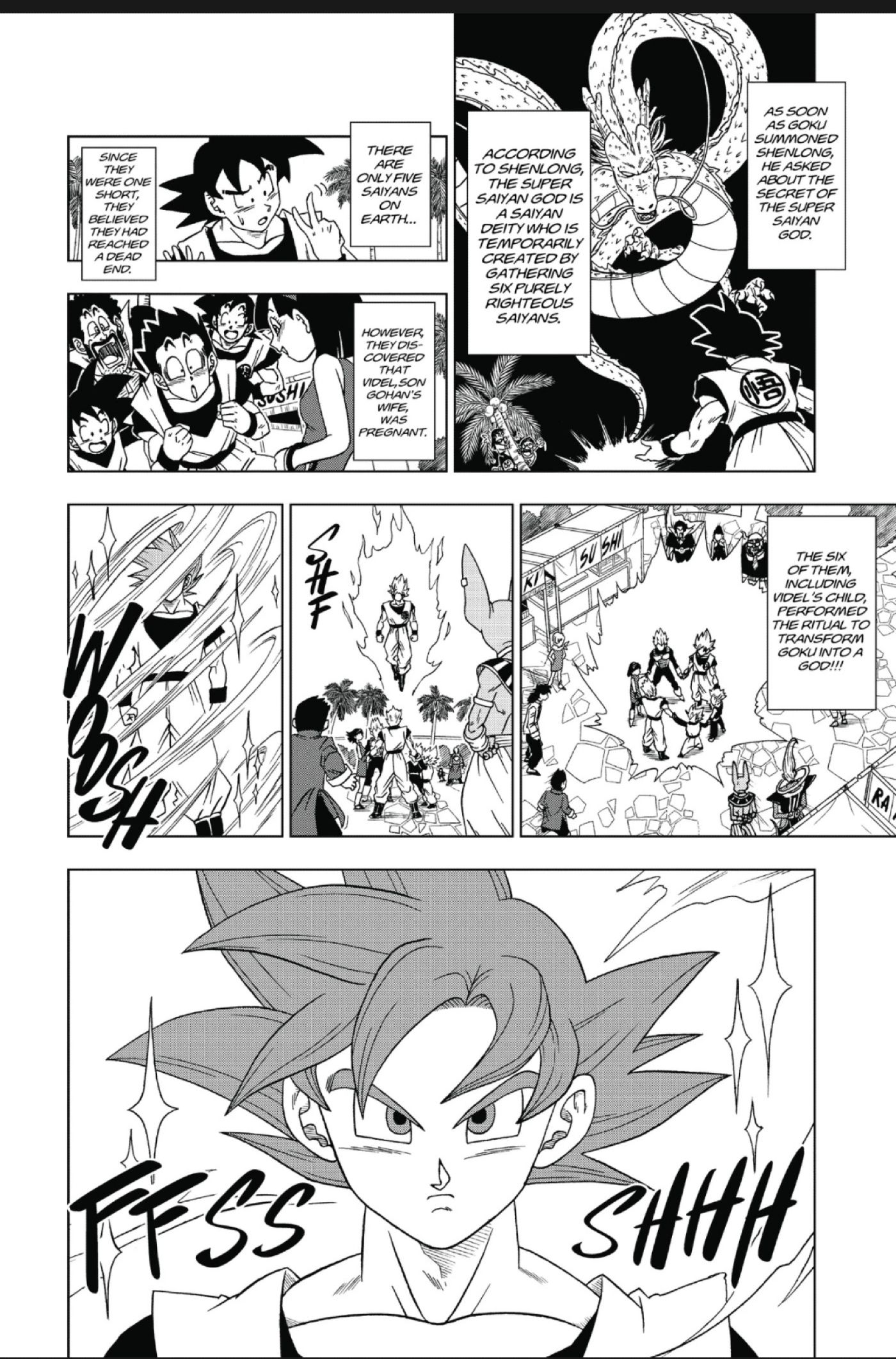 The Super Saiyan God ritual in Dragon Ball Super