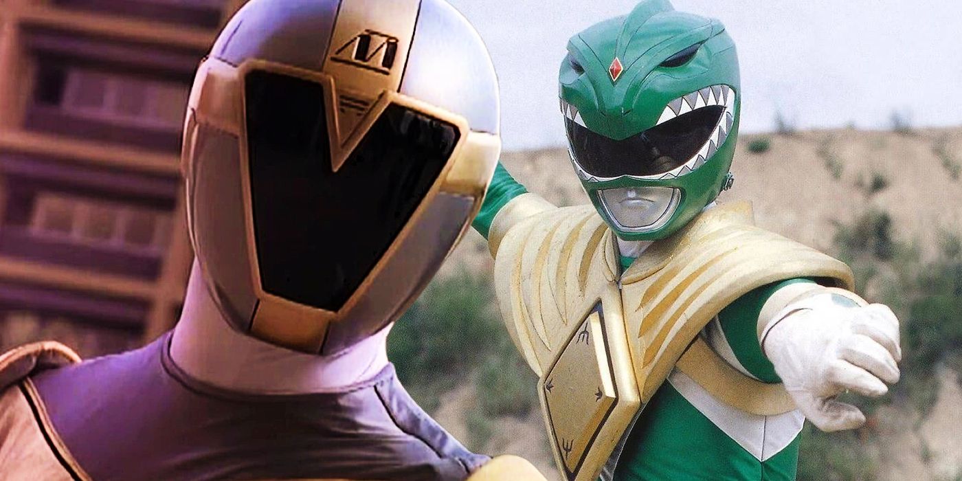 The Titanium Ranger and the Mighty Morphin Green Ranger in Power Rangers