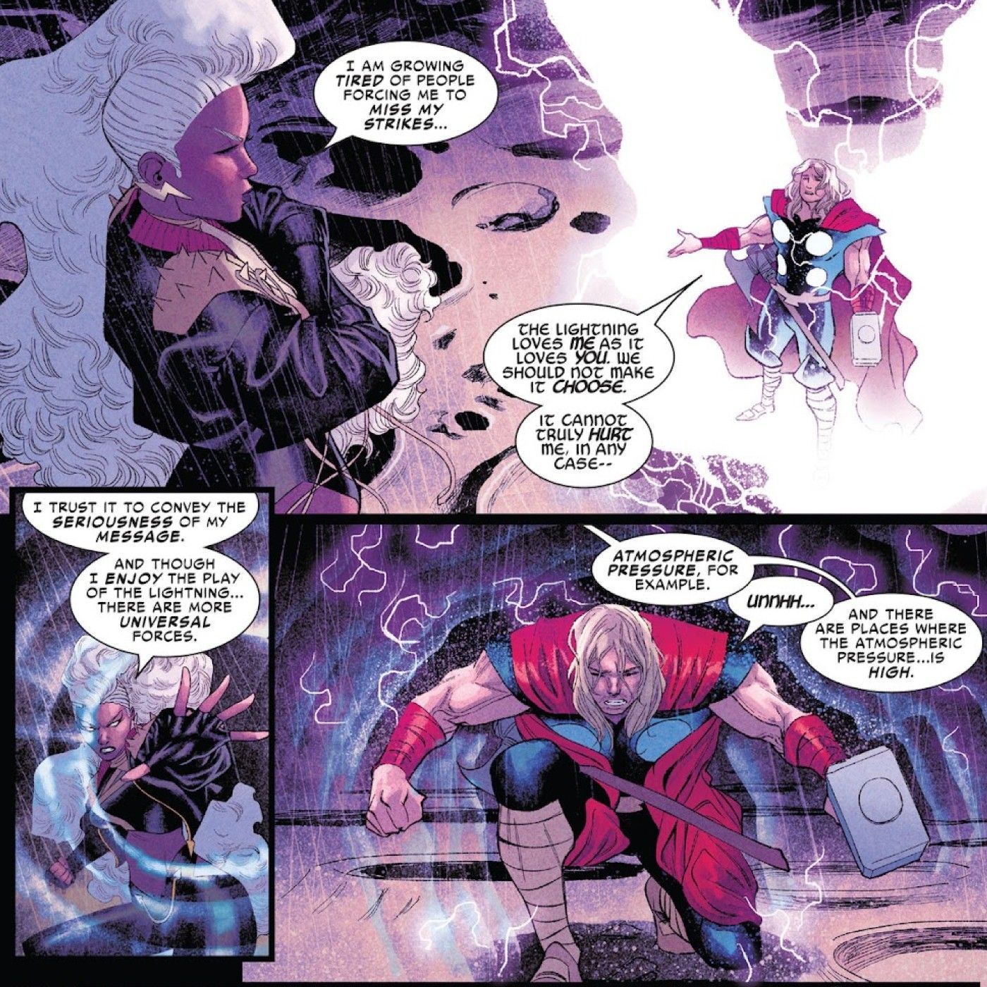 The Immortal Thor #4, Thor and X-Men&rsquo;s Storm fight over the lightning
