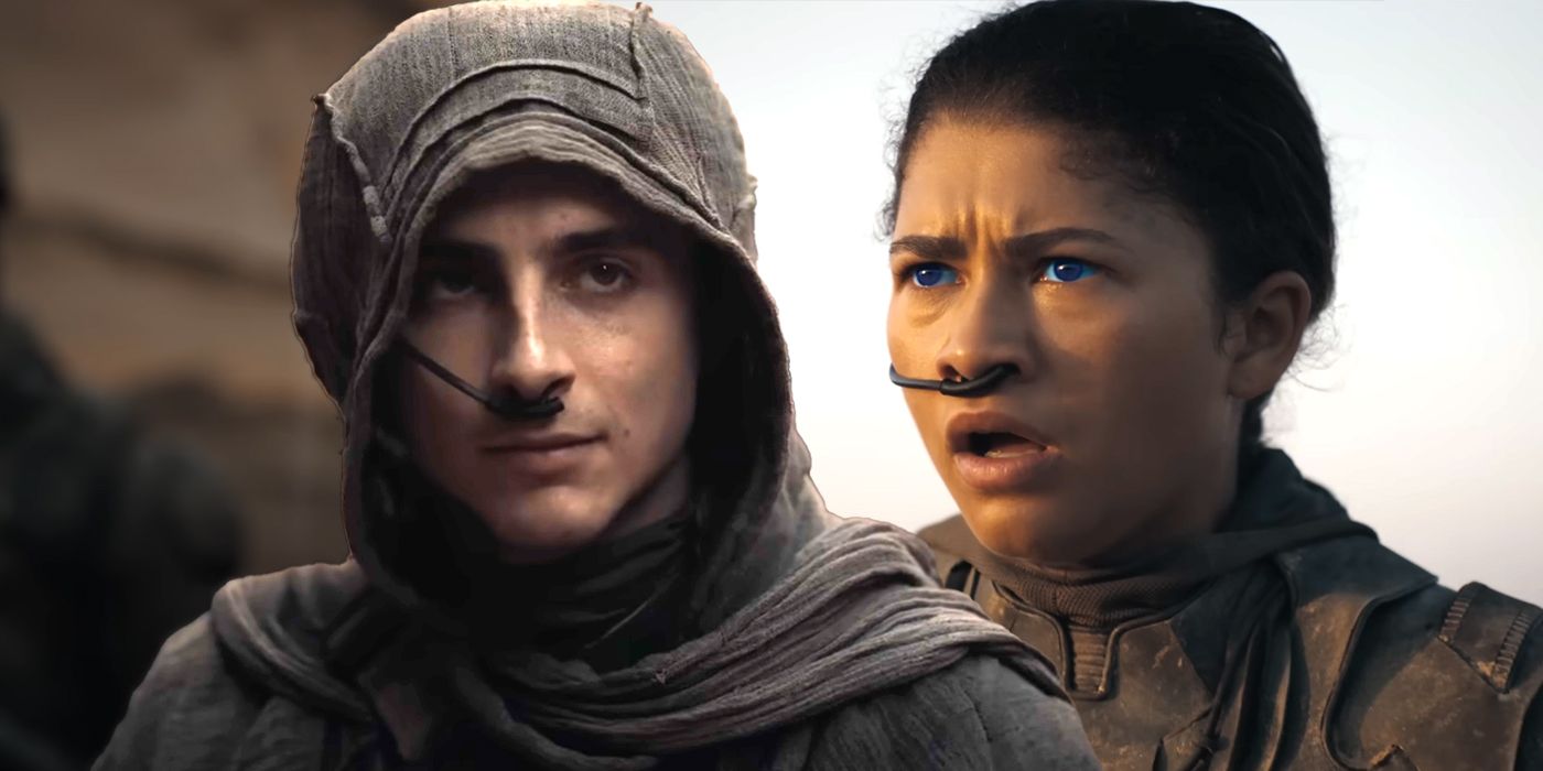 Timothee Chalamet and Zendaya in Dune Part Two