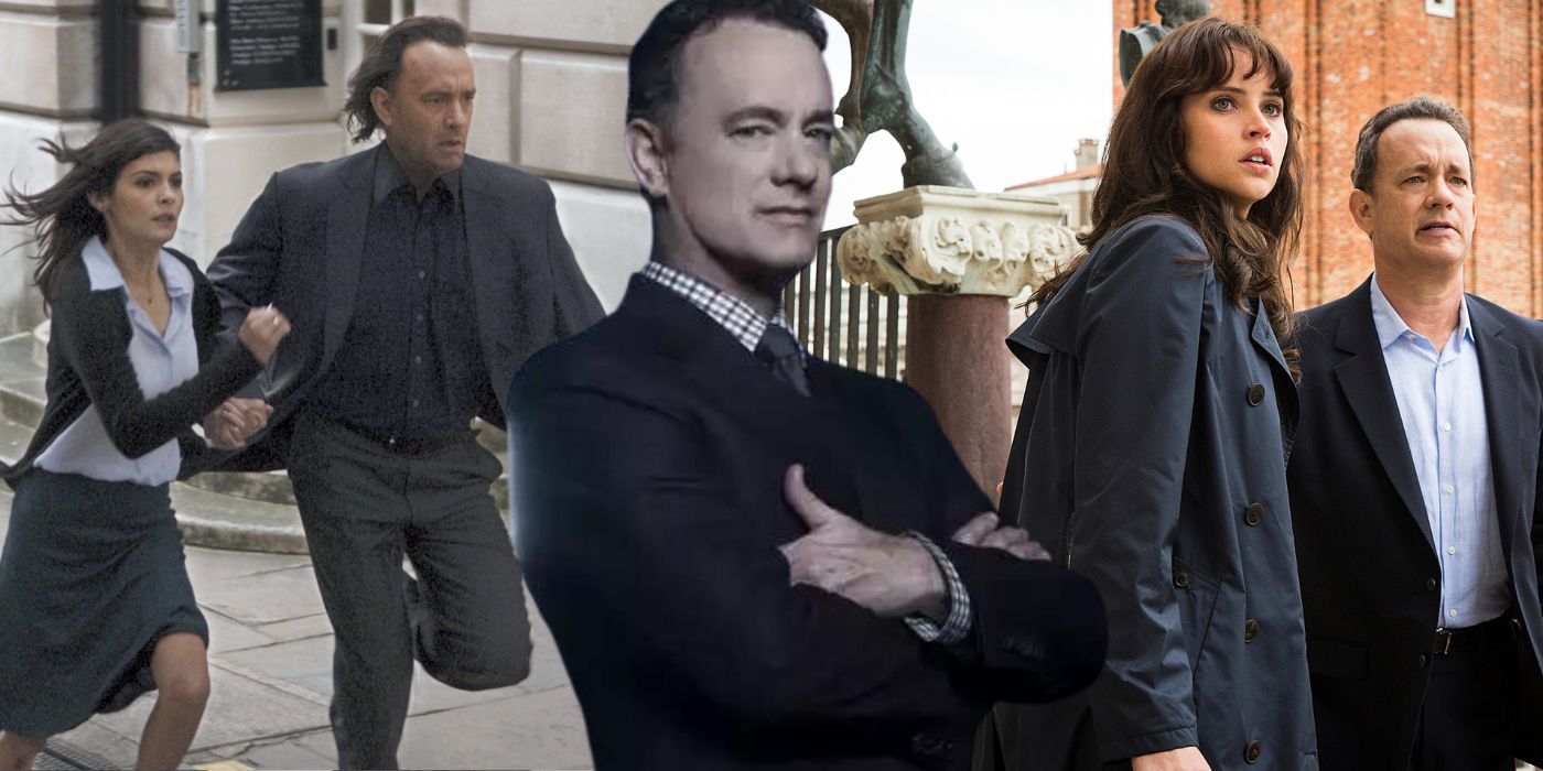 Collage of characters from The Da Vinci Code.
