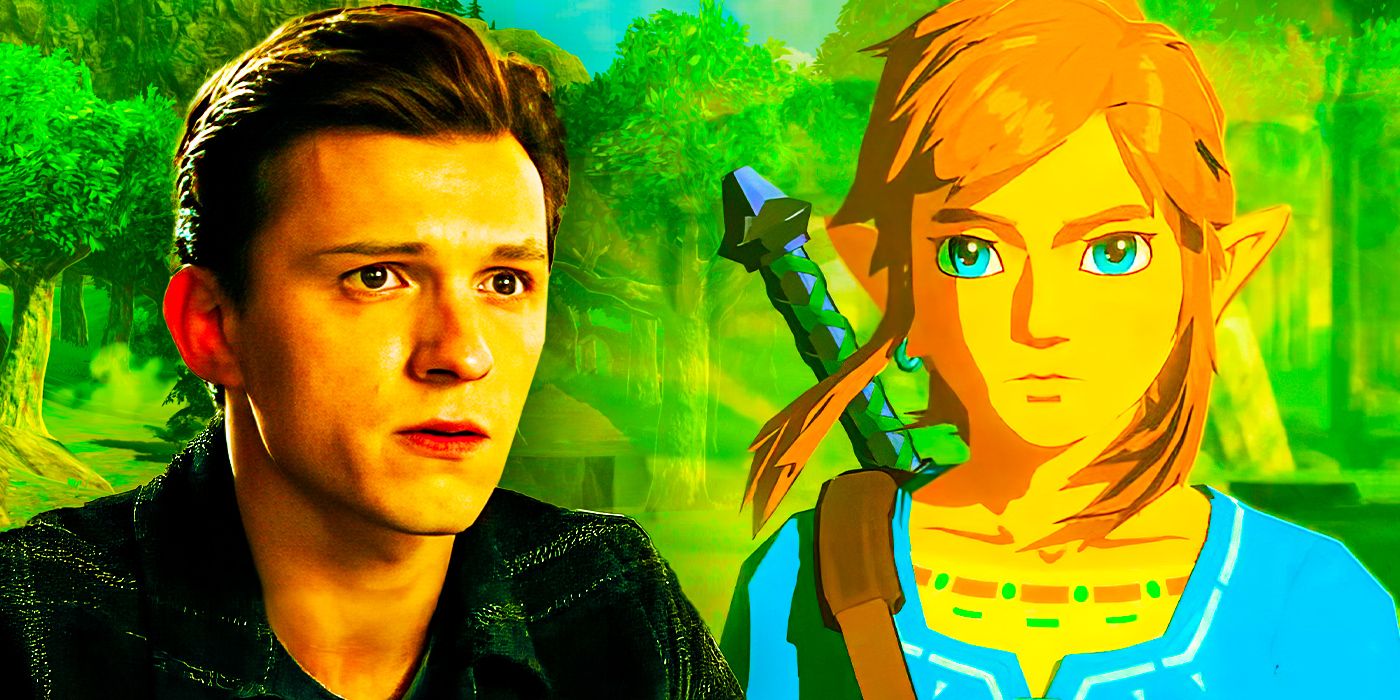 Tom holland as link from the legend of zelda breath of the wild