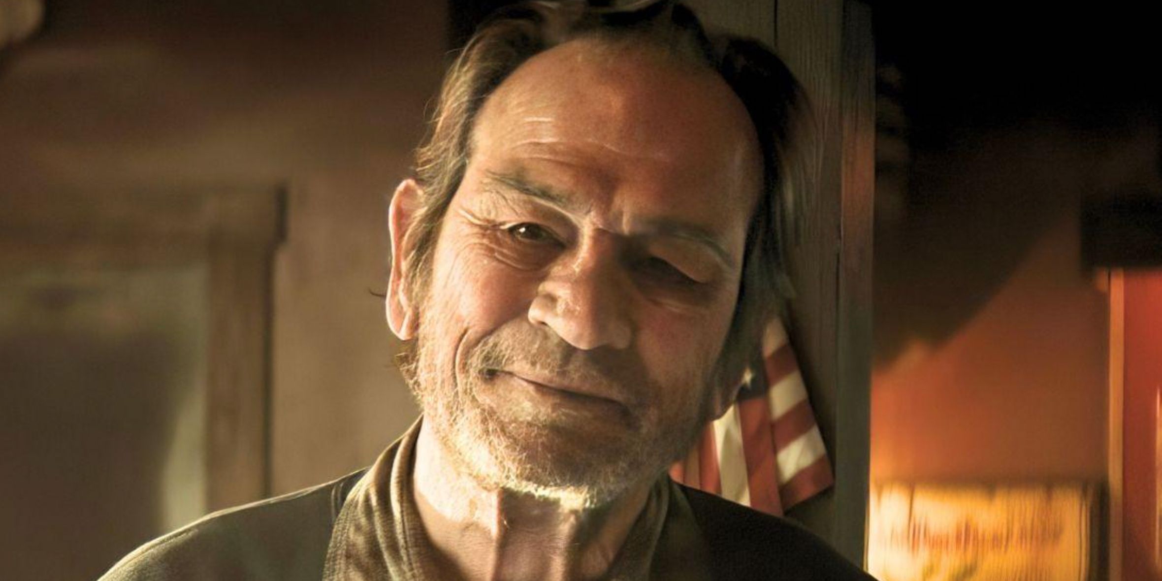 Tommy Lee Jones smiling in Finestkind