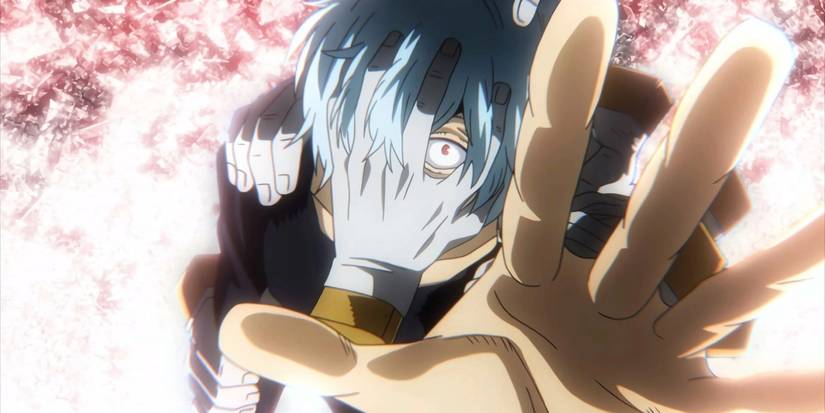 Tomura Shigaraki reaching his handout in My Hero Academia.