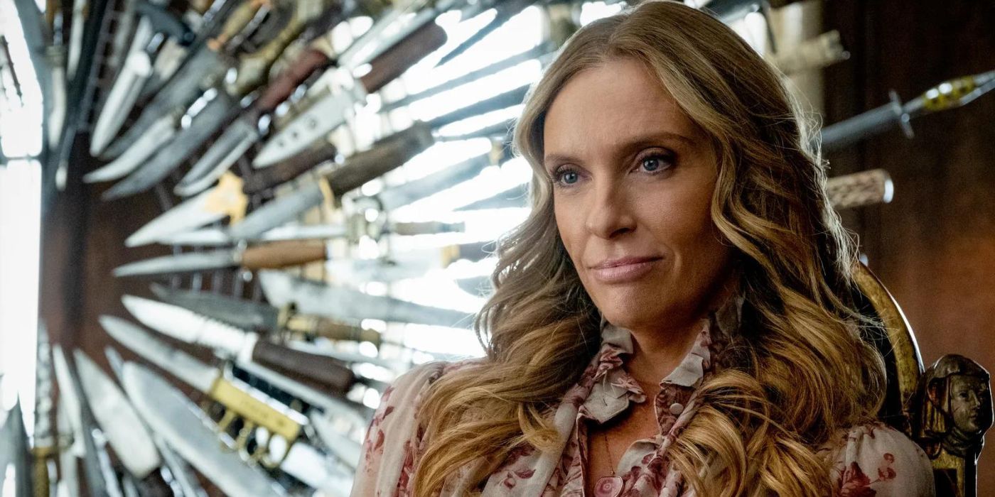 Toni Collette as Joni Thrombey Smiling in Knives Out