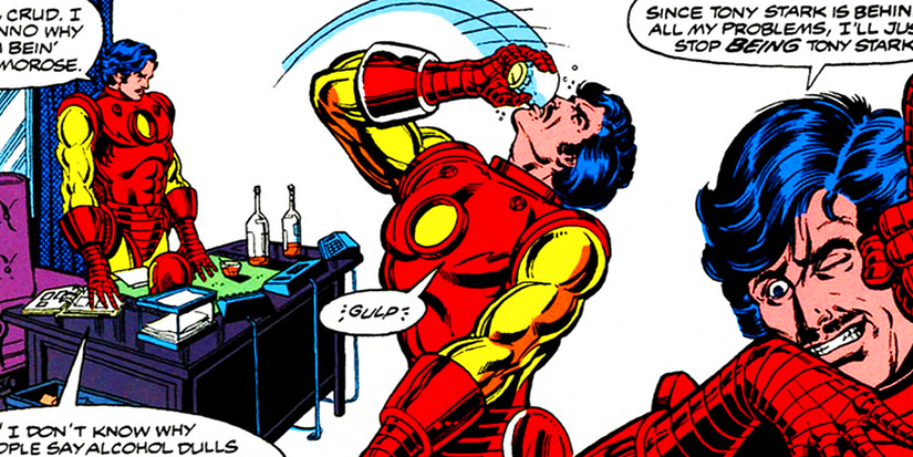Tony Stark becoming an alcoholic in Marvel Comics