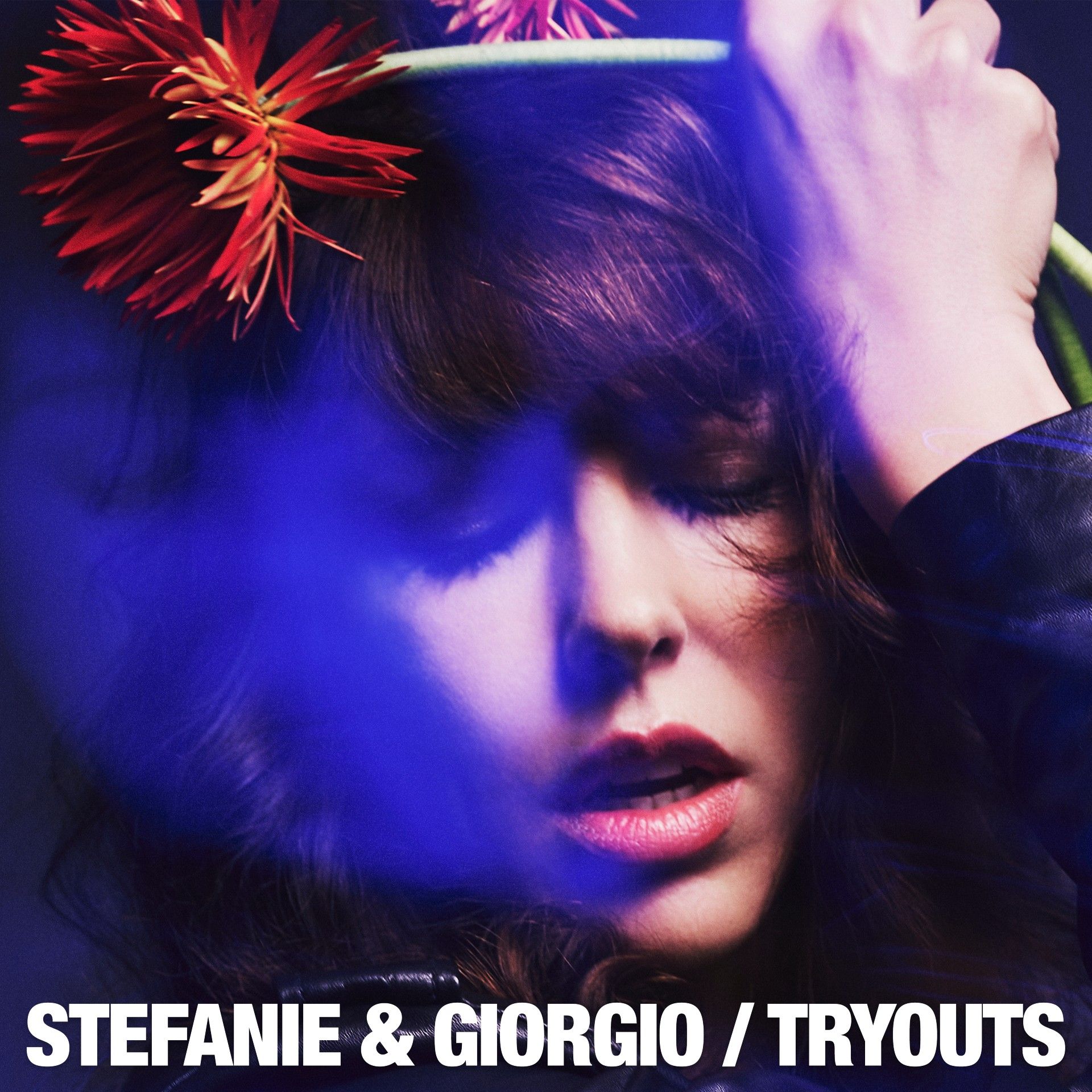 Tryouts single cover showing Stefanie Joosten holding a flower and 