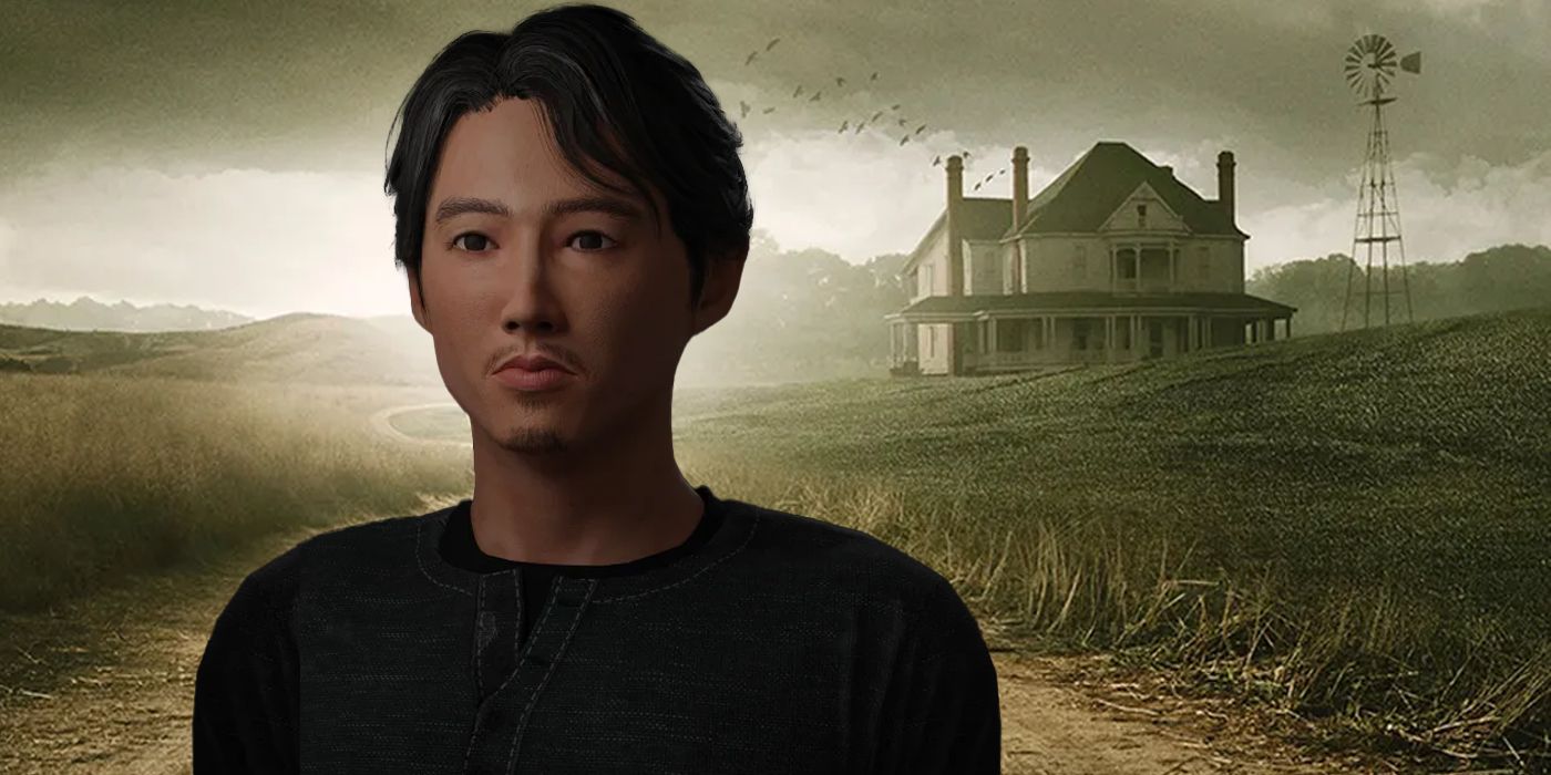 Glenn from TWD Destinies with Hershil's farm behind him