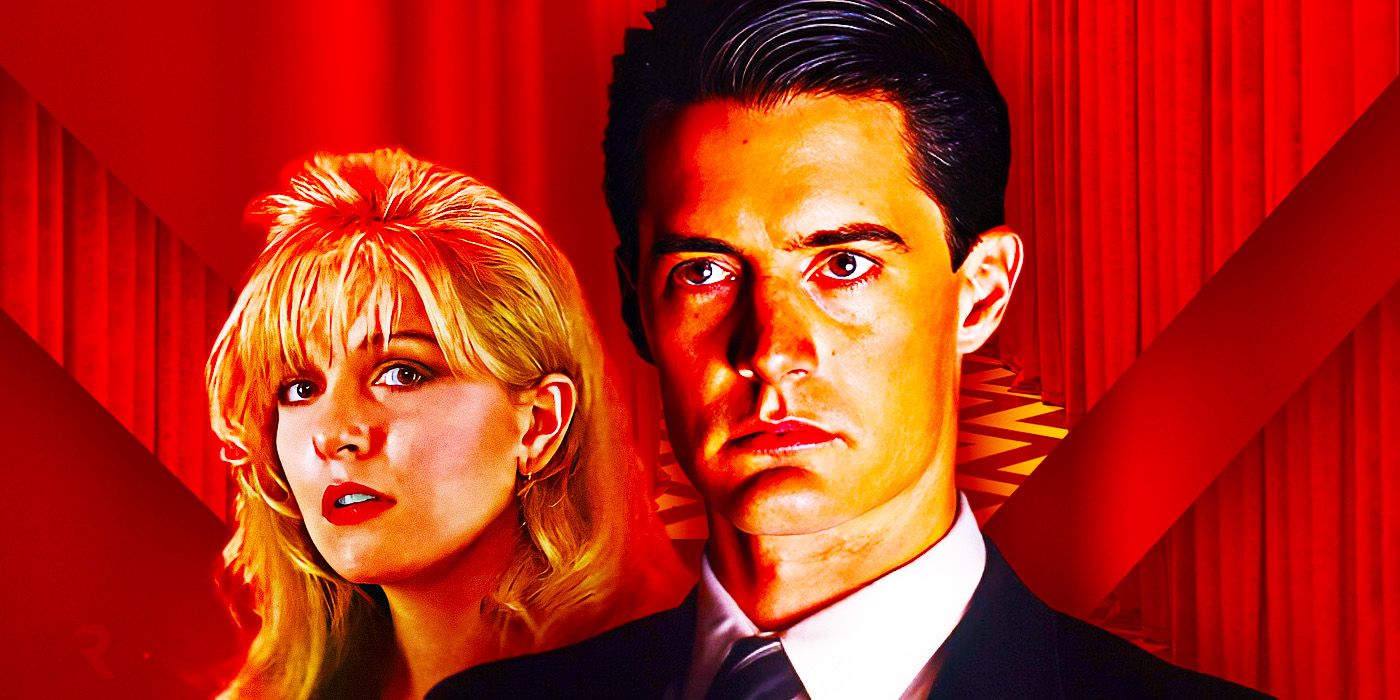 Composite image of Sheryl Lee as Laura Palmer and Kyle MacLachlan as Special Agent Dale Cooper from Twin Peaks