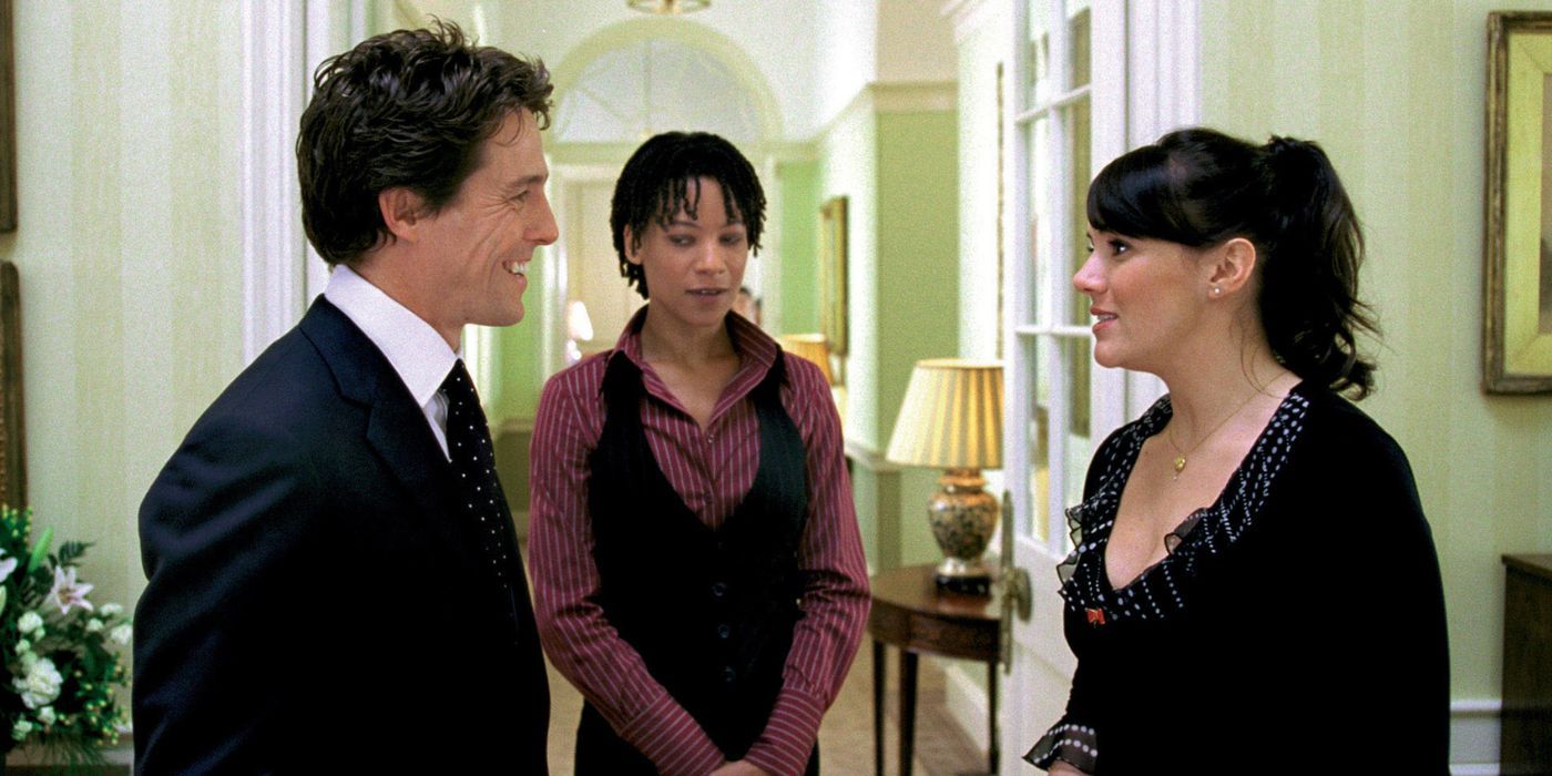 Hugh Grant and Martine McCutcheon as The Prime Minister and Natalie meeting in Love Actually