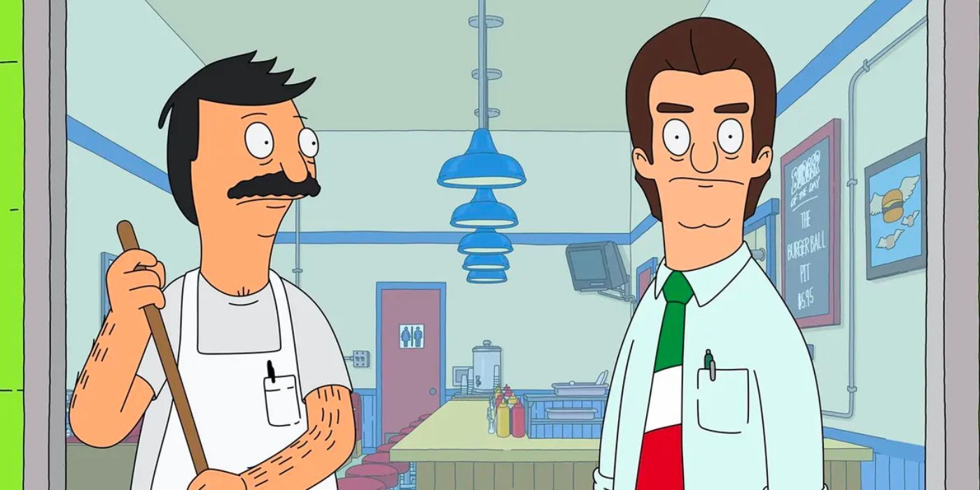 Jimmy Pesto is looking at the camera in Bob's Burgers. 