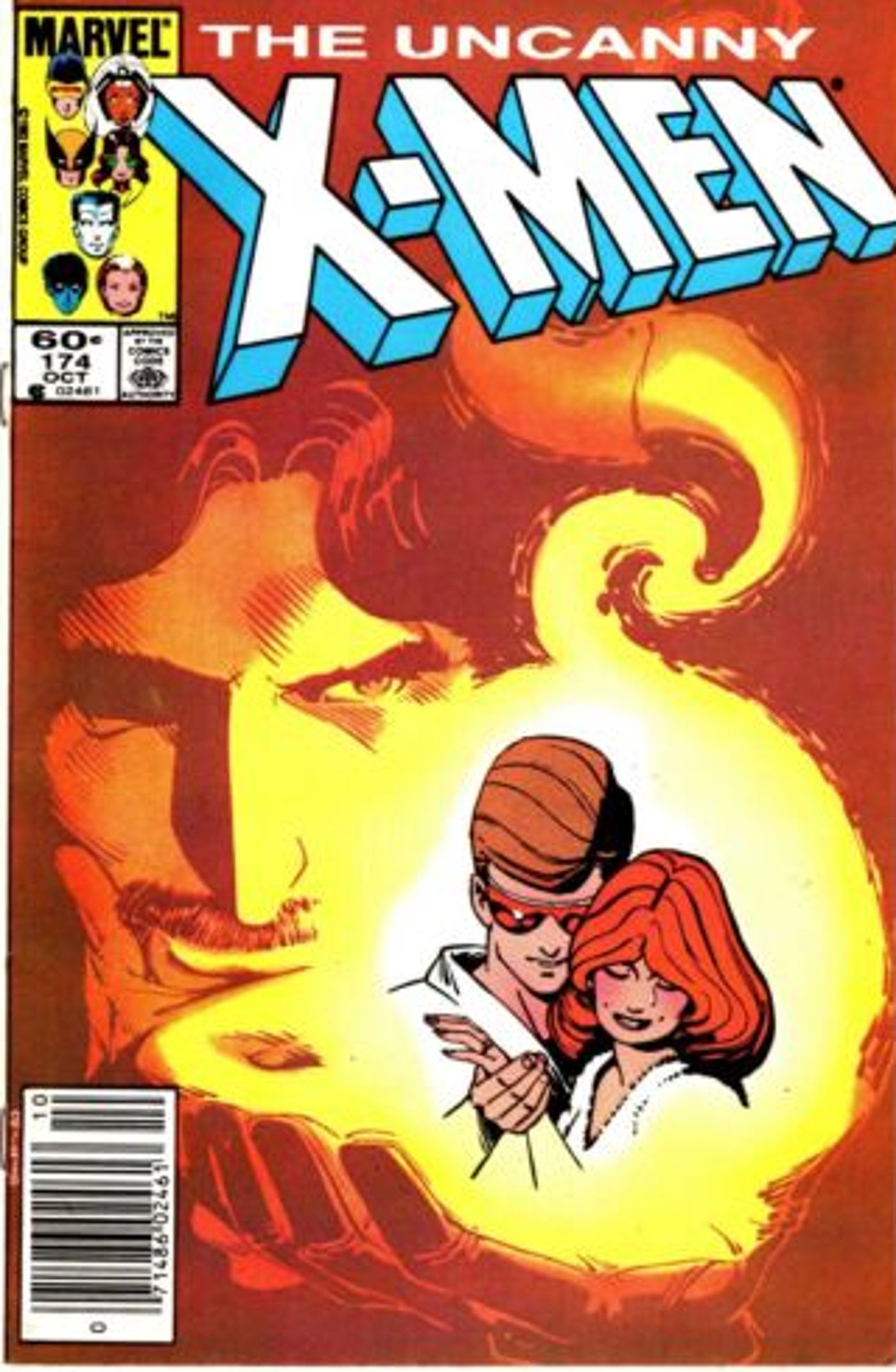 Portada de Uncanny X-Men #164, Scott y Madelyne Pryor