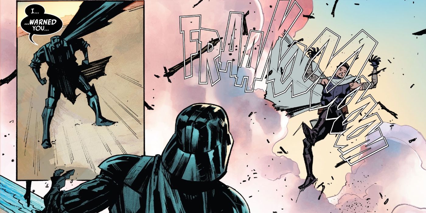 Vader vs Sabe em quadrinhos de Darth Vader Star Wars