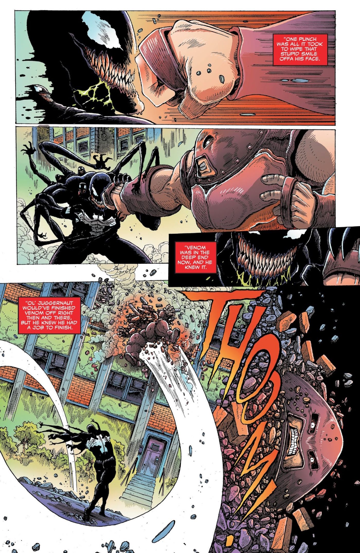 Venom tosses Juggernaut around in Venom Annual #1