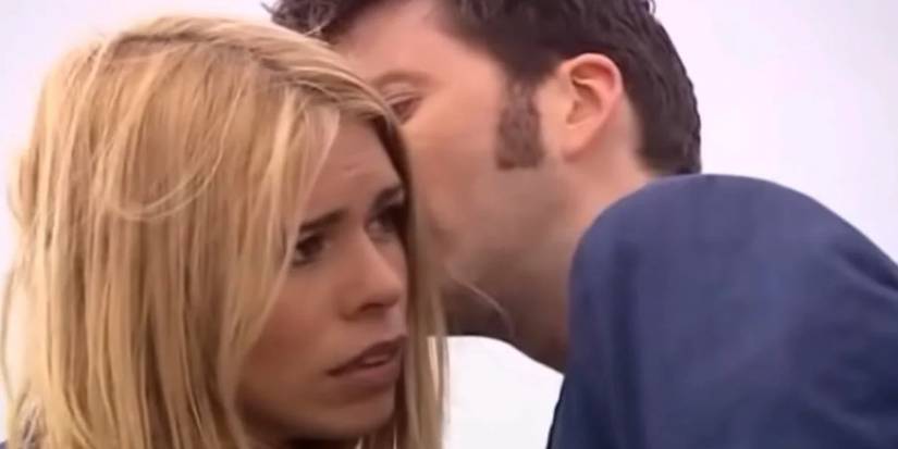 The Meta-Crisis Doctor Whispers Something into Rose Tyler's Ear in Doctor Who