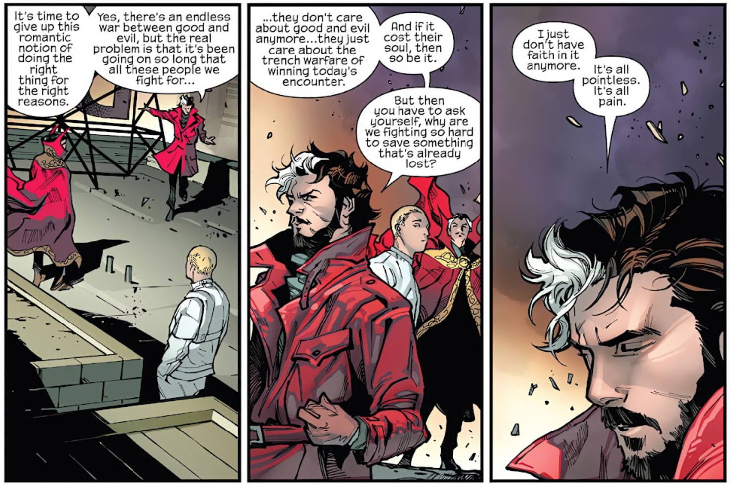 Wyn is pessimistic about good vs evil in G.O.D.S #1