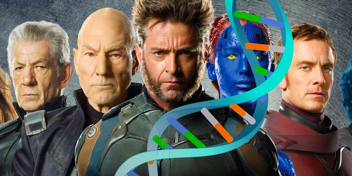 Fox's X-Men cast with a gene chain