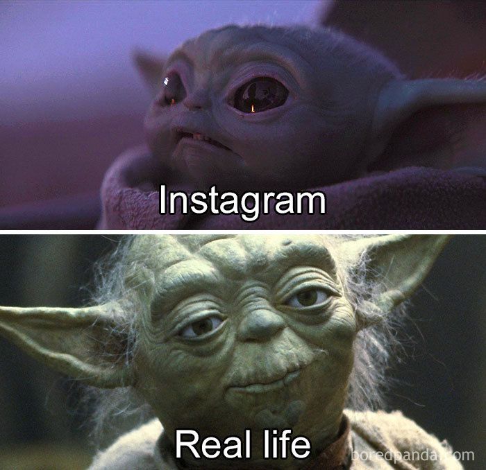 yoda instagram vs real life