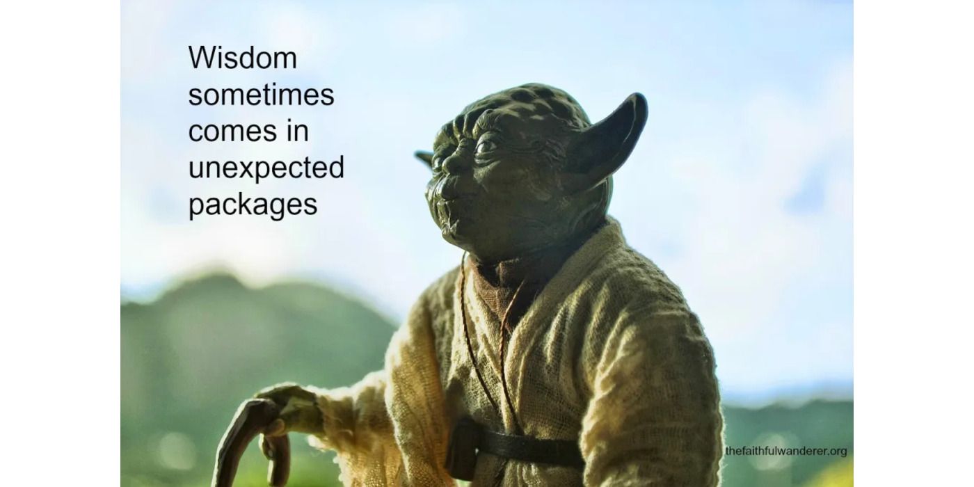 yoda wisdom in unexpected packages