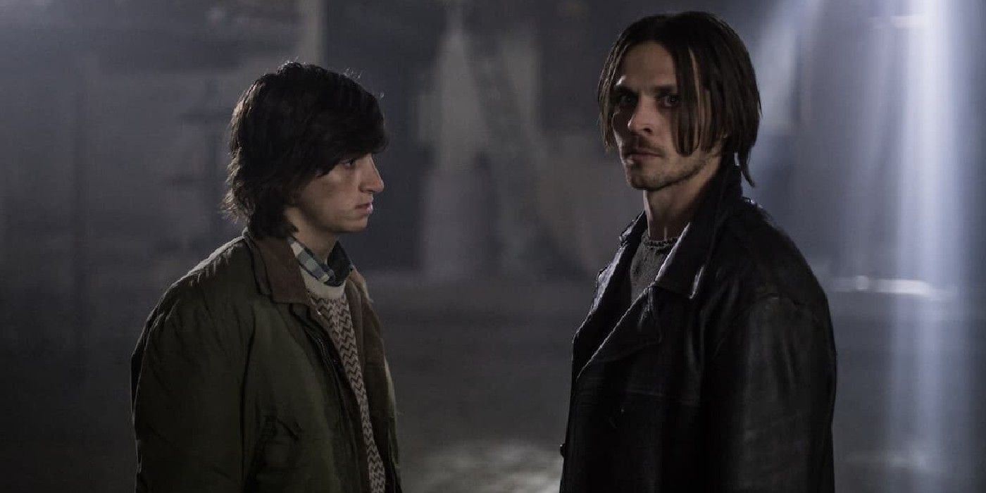 Sebastian Croft as Yuri talking to Wade Briggs as Harlan in Dampyr