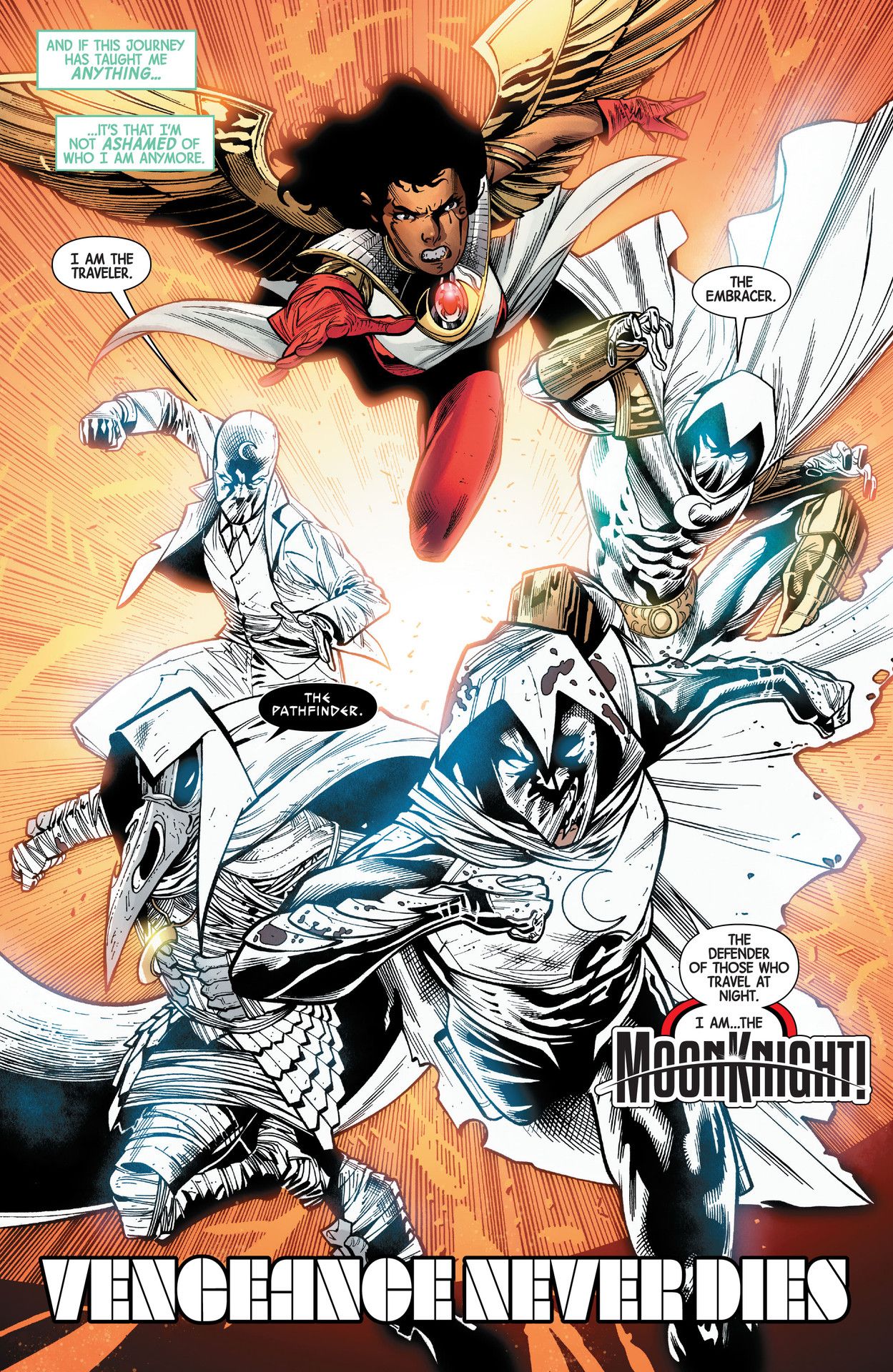 Moon Knight and his other personalities jumping into battle with new codenames