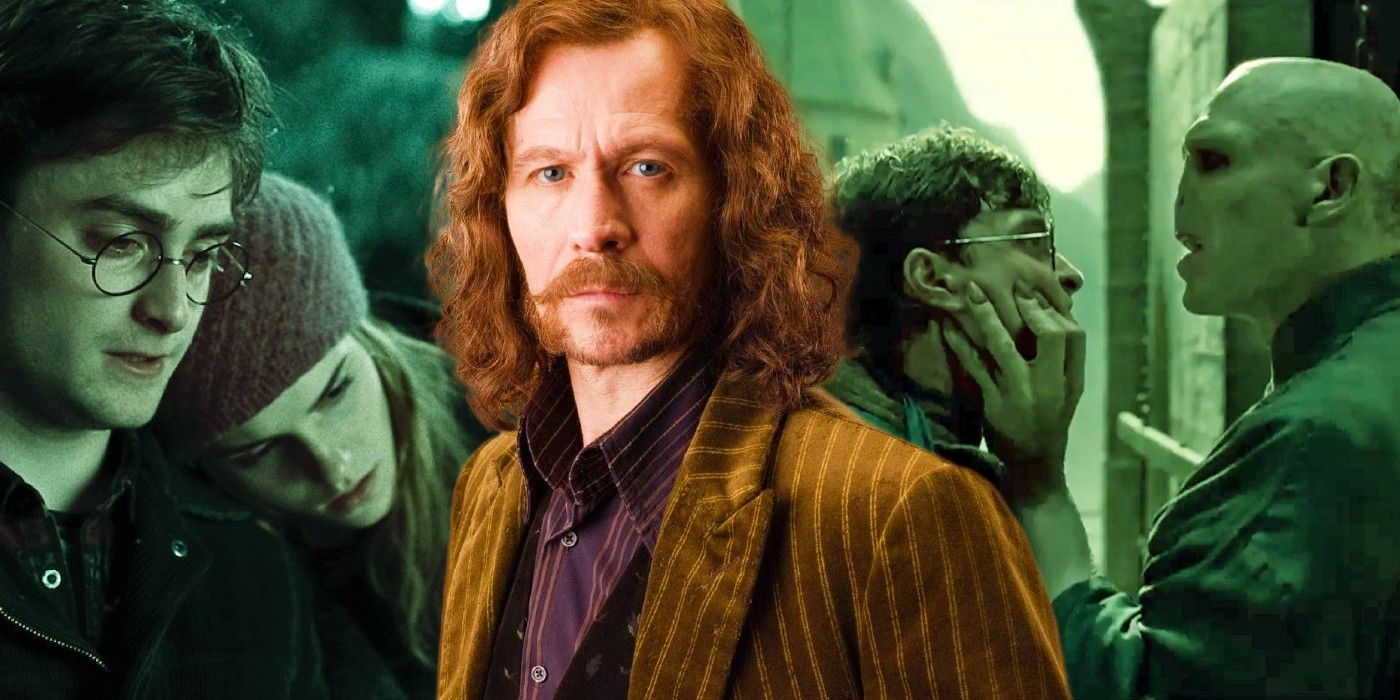 Custom image of Harry Potter with Gary Oldman's Sirius in the center