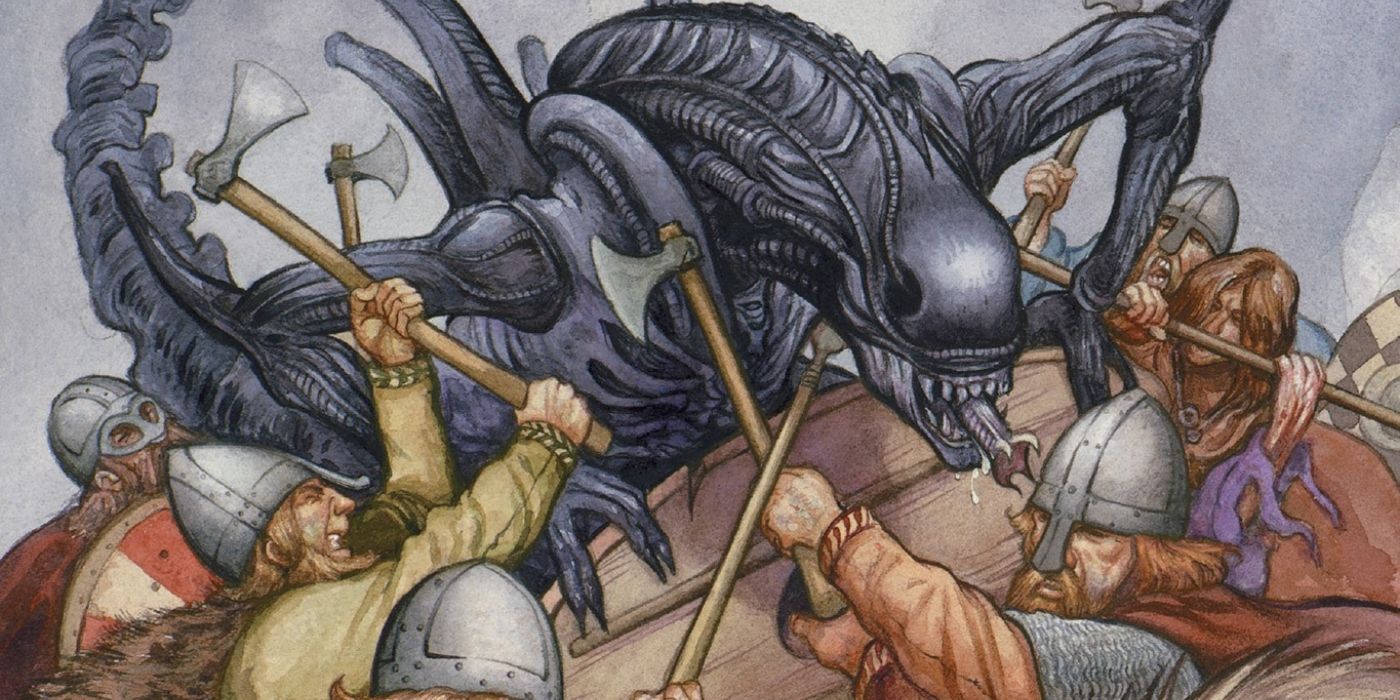 Alien&rsquo;s Xenomorph fighting ancient humans.