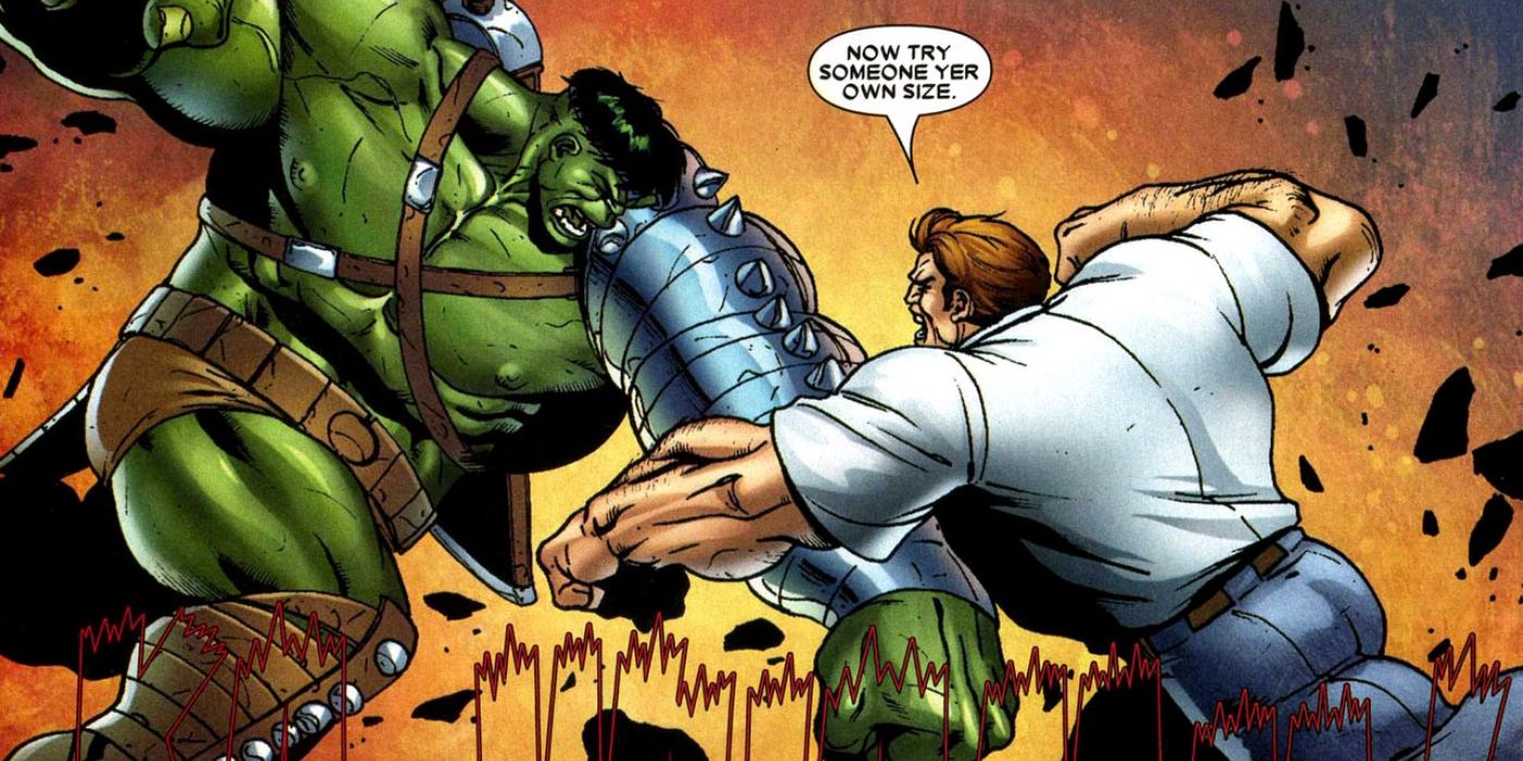 The Juggernaut fighting World Breaker Hulk. 
