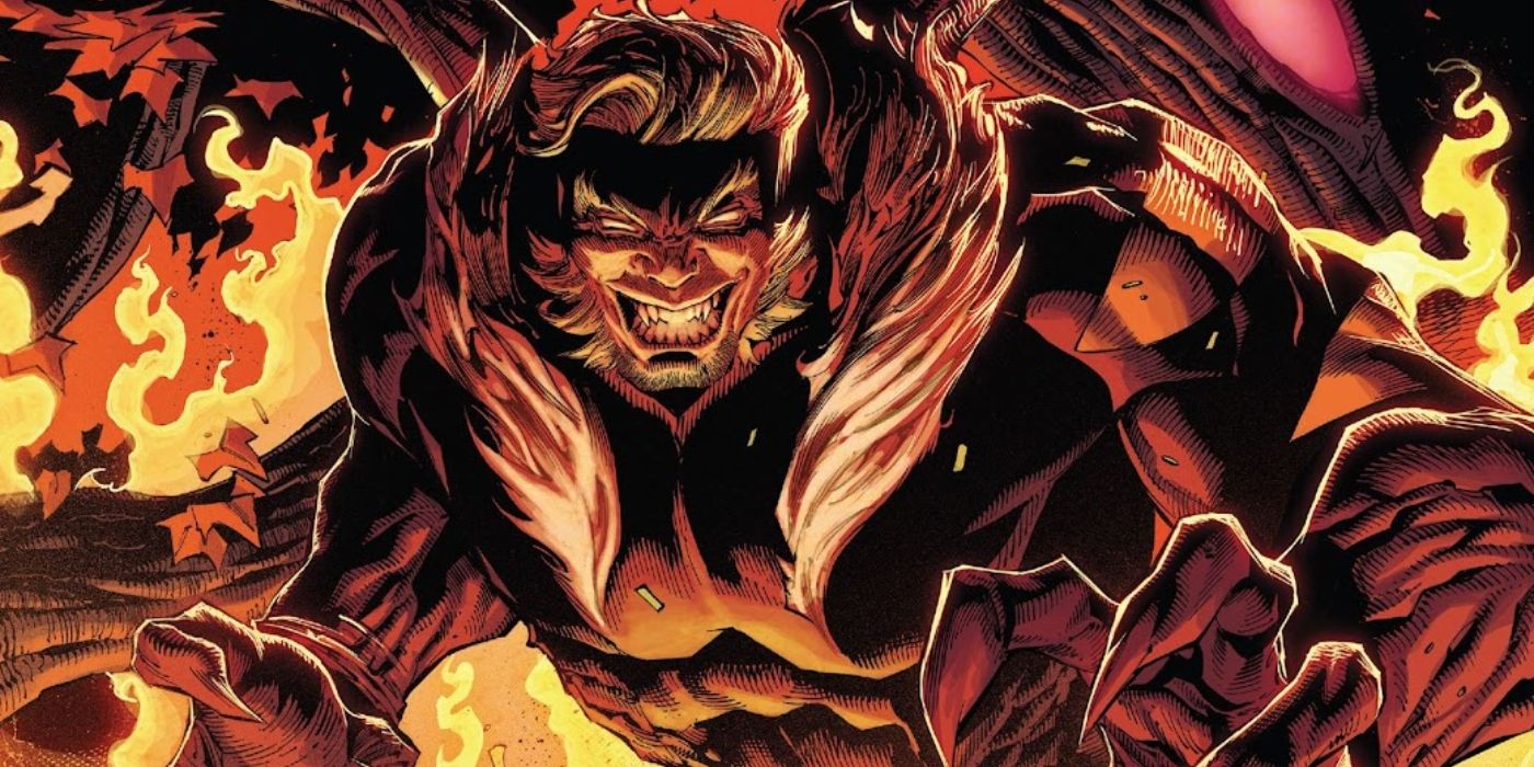 Sabretooth burning Krakoa to the ground.