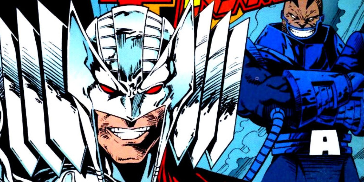 Stryfe and Apocalypse grinning in victory. 