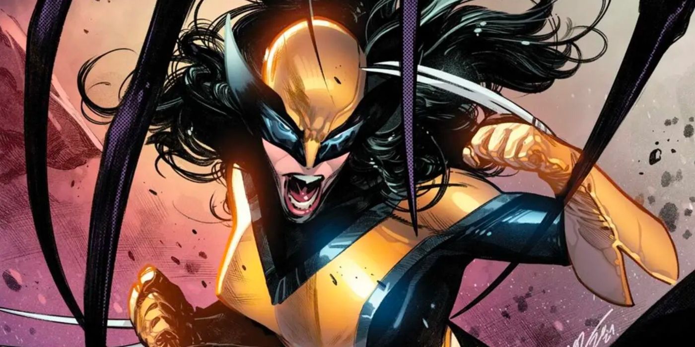 X-23 screaming as she attacks her enemy in Marvel comics