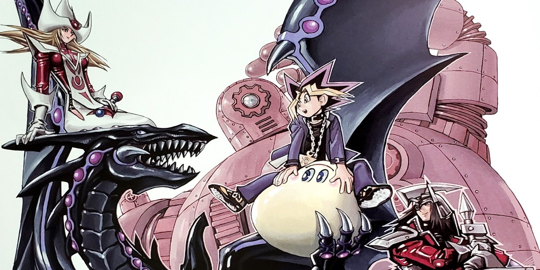 Yugi with his signature monsters